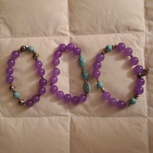 Beaded set of bracelets